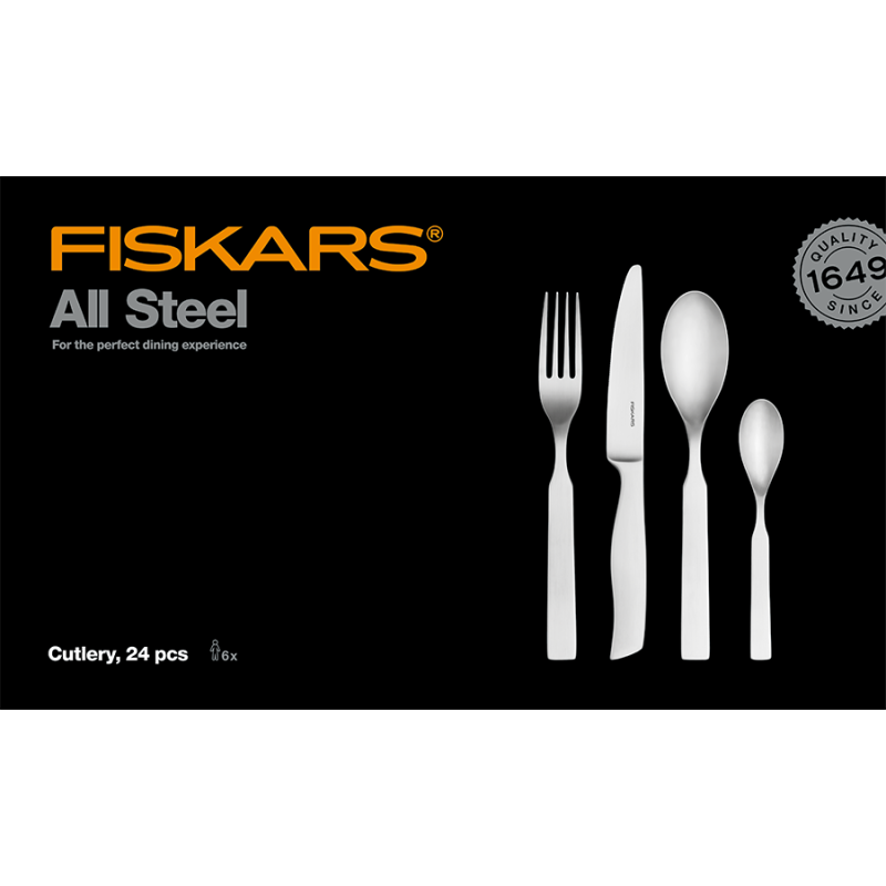 Fiskars All Steel Cutlery 24pcs