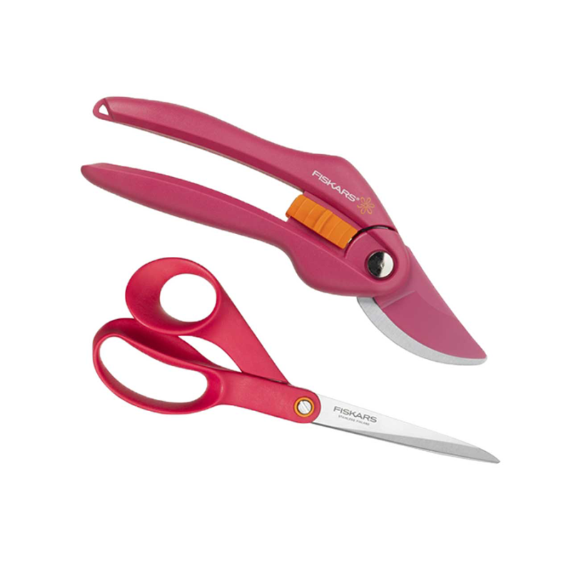 Fiskars Inspiration Ruby Pruner and Scissor Set