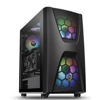 125409-0 PC Components/ Case/ Miditower/ ***Commander C34 TG ARGB/Black/Win/SPCC/Temper ed Glass*1/200mm Addressable - Image 1