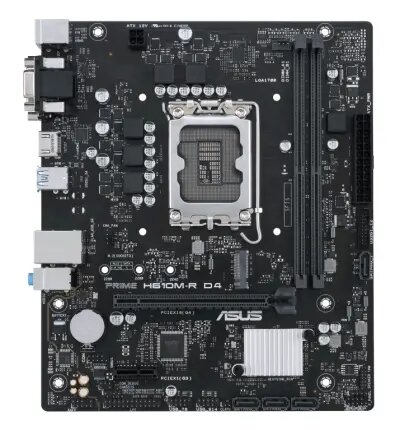 134859-0 PC Components/ MotherBoard/ LGA 1700/ PRIME H610M-R D4-SI//LGA1700,H610,HDMI,DVI,D-SUB,MB - Image 1